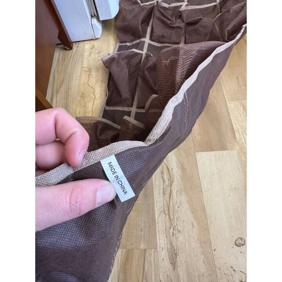 24 piece brown hanging shoe rack - Picture 7 of 9